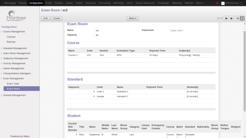 Exam Management Screenshot10 | University Management System ERP Solutions | HvantageTechnologies.com