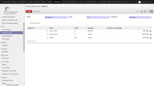 Fees Management Screenshot6 | University Management System ERP Solutions | HvantageTechnologies.com