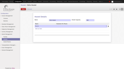 Hostal Management Screenshot7 | University Management System ERP Solutions | HvantageTechnologies.com
