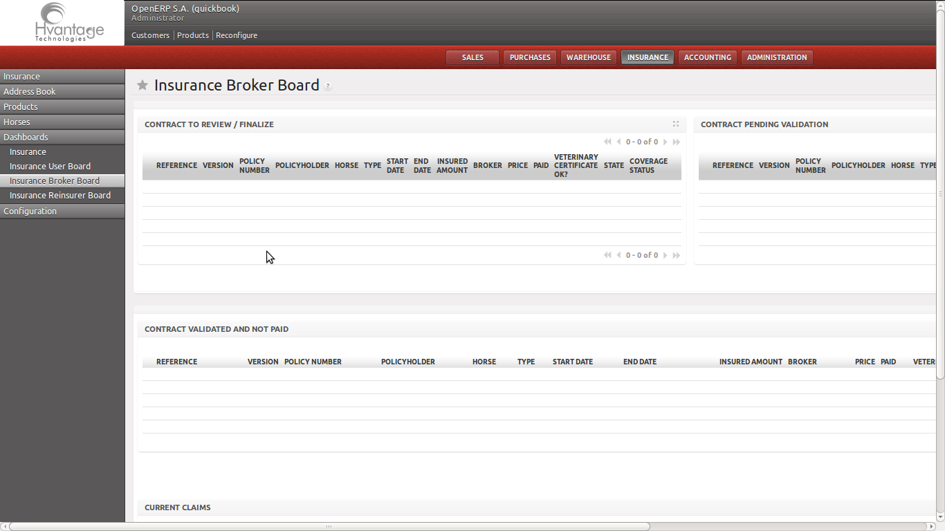 Broker Dashboard Screenshot2 | Insurance Management ERP - HvantageTechnologies.com