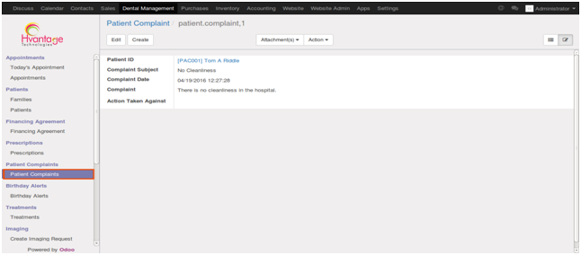 Pre-Configured Treatment Screenshot1 | Dental Clinic Management ERP Solutions - HvantageTechnologies.com