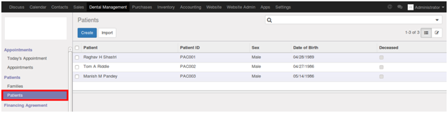 List Down Screenshot2 | Dental Clinic Management ERP Solutions - HvantageTechnologies.com
