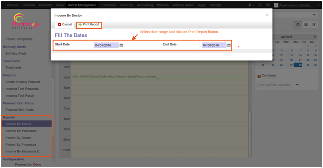 Report Screenshot12 | Dental Clinic Management ERP Solutions - HvantageTechnologies.com