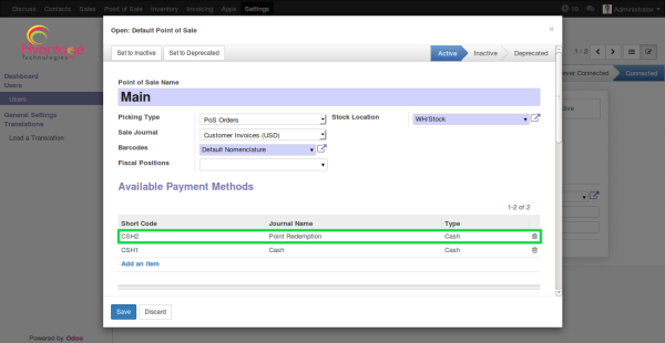 Available Payment Method Screenshot5 | POS Loyalty Management ERP Solutions -HvantageTechnologies.com