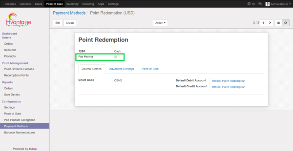 Payment Method Screenshot4 | POS Loyalty Management ERP Solutions -HvantageTechnologies.com