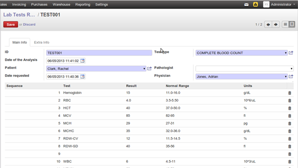 ERP Software for clincal labs - HvantageTechnologies.com