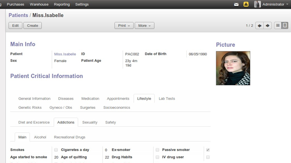 ERP Software for Patient Records with details - HvantageTechnologies.com