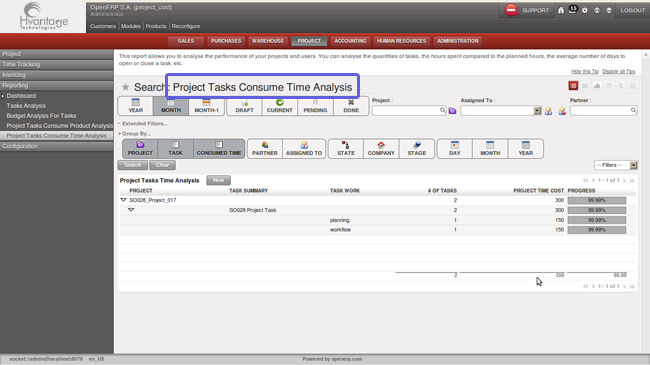 Expense & Revenue Report Screenshot3| Consultant Management ERP - HvantageTechnologies.com