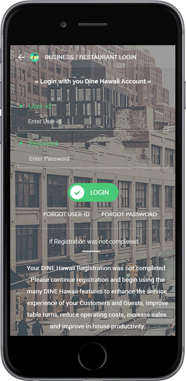 dine hawaii mobile application Developed by HvantageTechnologies.com