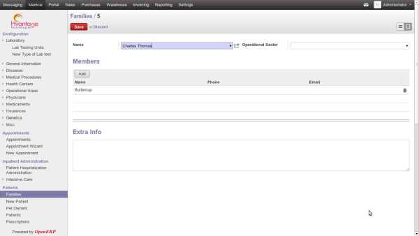 Patient Family Records Screenshot2 | Veterinary Medical Management ERP Solutons - HvantageTechnologies.com