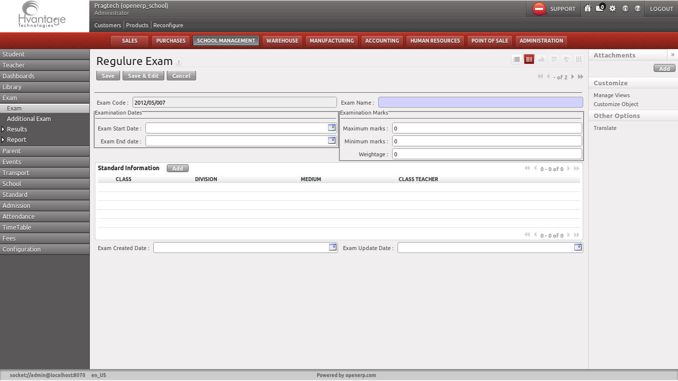 Exam Screenshot4 | School Management ERP Solutions | HvantageTechnologies.com