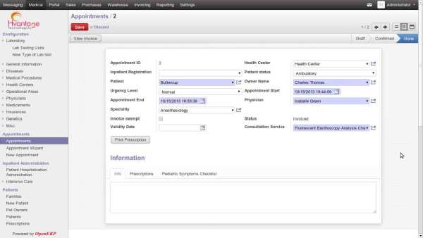 Patient Appointment Screenshot3 | Veterinary Medical Management ERP Solutons - HvantageTechnologies.com